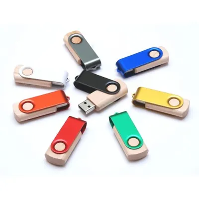 Stick USB rotativ din lemn UP-103